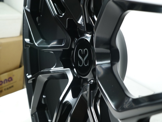 McLaren rs6 मैट ब्लैक मोनोब्लॉक जाली मिश्र धातु कार पहियों के लिए