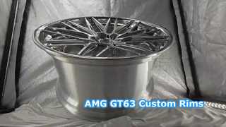 AMG GT63 के लिए 22x10 और 22x12 पॉलिश्ड कस्टम 2-पीसी फोर्ज्ड रिम्स