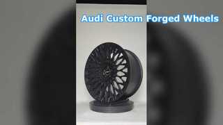 ऑडी के लिए मल्टी स्पोक्स सैटिन ब्लैक 1-पीसी फोर्ज्ड रिम्स 18",19",20",21",22" और 23"