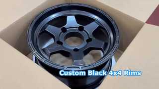 17"~22" 6-स्पोक ब्लैक 4x4 रिम्स 6x139.7 बोल्ट पैटर्न
