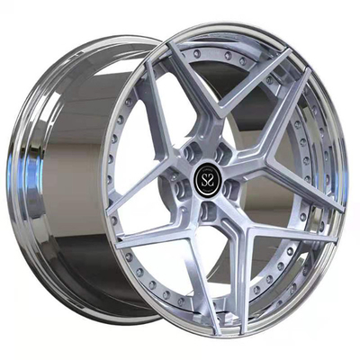19इंच 19x10 19x10.5 2 पीस फोर्ज्ड व्हील्स Toyota Supra स्टेप्ड लिप पॉलिश्ड रिम्स