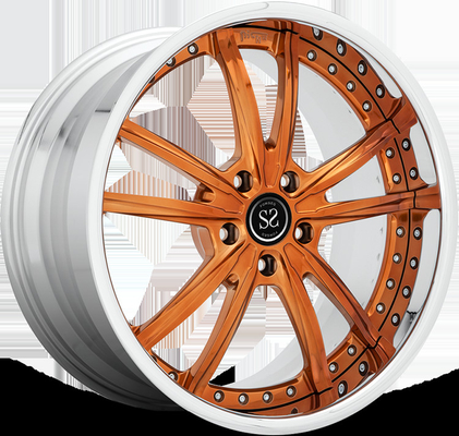 ऑरेंज मशीन फेस 2pc फोल्डेड व्हील्स 5x112 5x120 के लिए Gt50 बीएमडब्ल्यू 525i