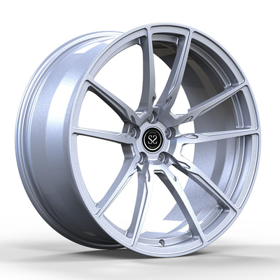 20x9.5 ET35/20x10.5 ET35/5x114.3/64.1 टेस्ला मॉडल वाई के लिए चमकदार सिल्वर कस्टम फोर्गेड रिम्स