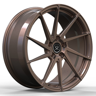22x10.5 5x130 18ET चमकदार कांस्य कस्टम फोर्गेड रिम्स के लिए BENZ G63