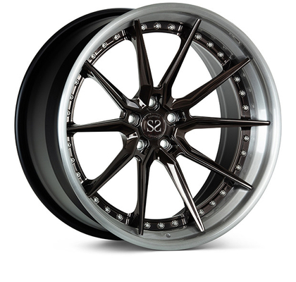 जाली Vossen EVO2 3 पीसी रिम्स 24 इंच RS5 लक्ज़री कार ब्लैक पॉलिश पहियों के लिए